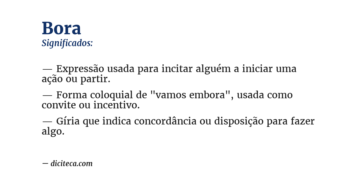 Significado de bora