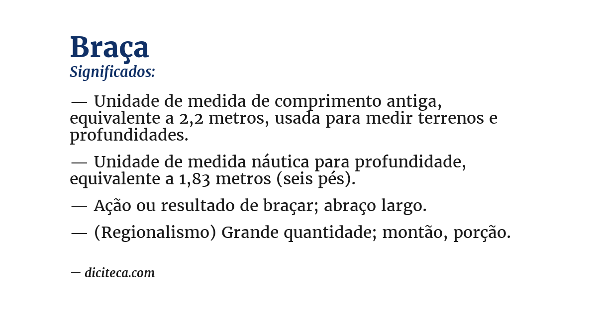 Significado de braça