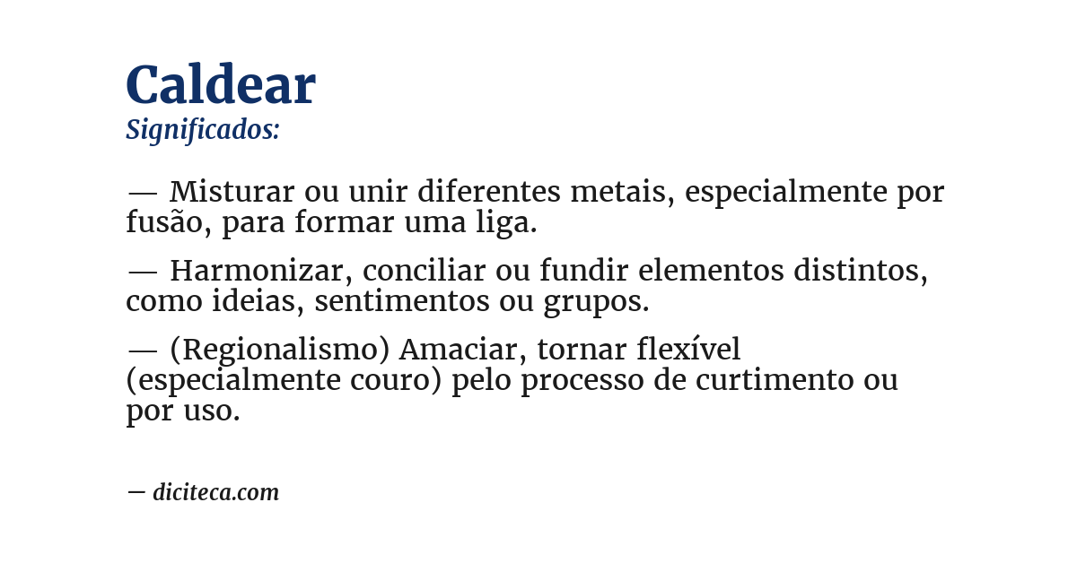 Significado de caldear