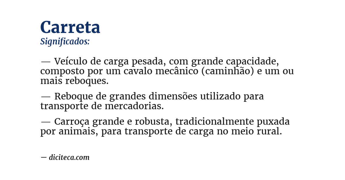 Significado de carreta