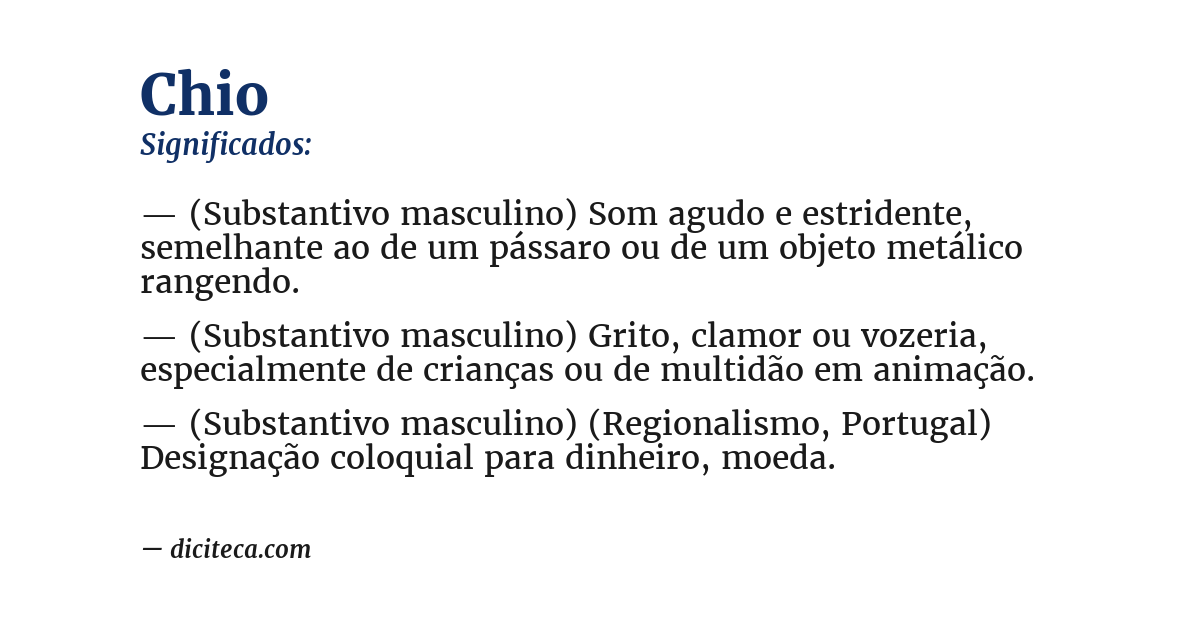 Significado de chio