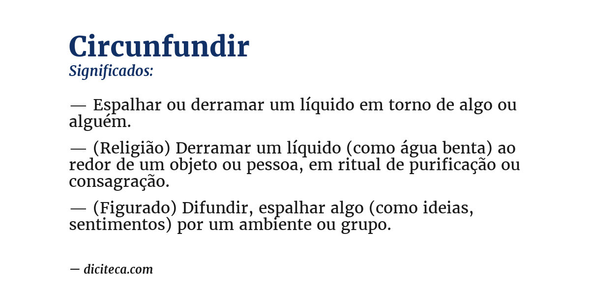 Significado de circunfundir
