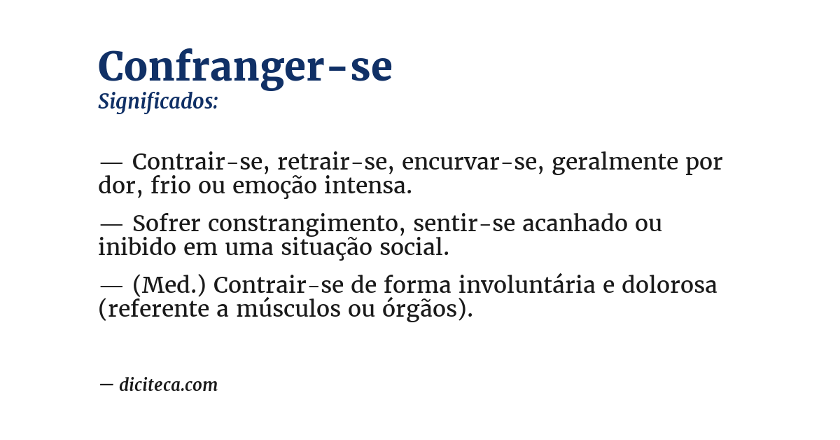 Significado de confranger-se