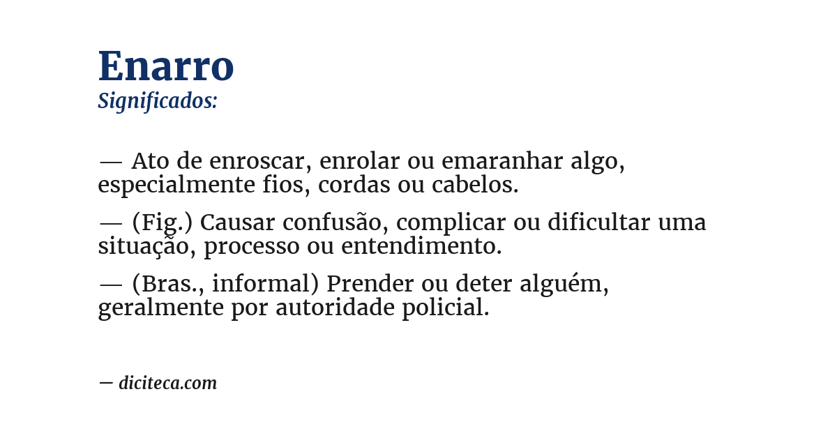 Significado de enarro