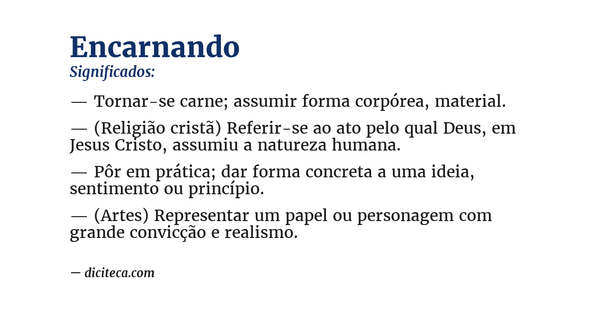 Significado de encarnando