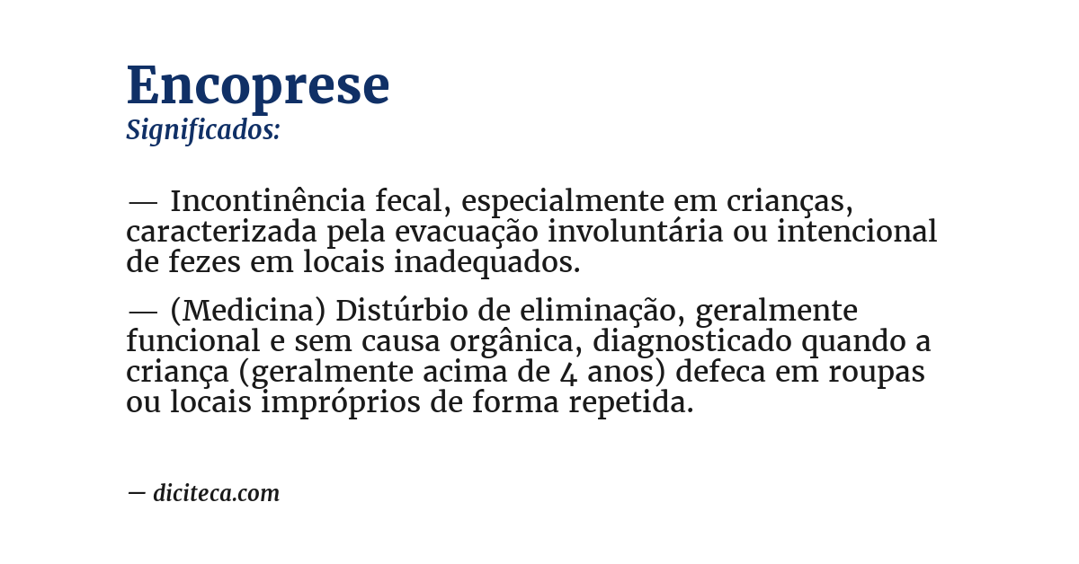Significado de encoprese