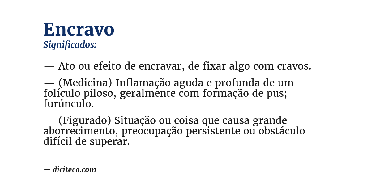 Significado de encravo