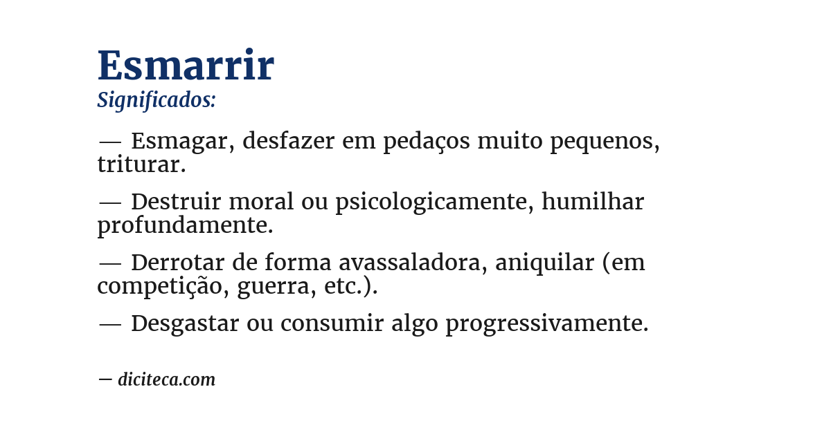 Significado de esmarrir