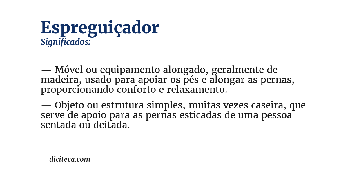 Significado de espreguiçador