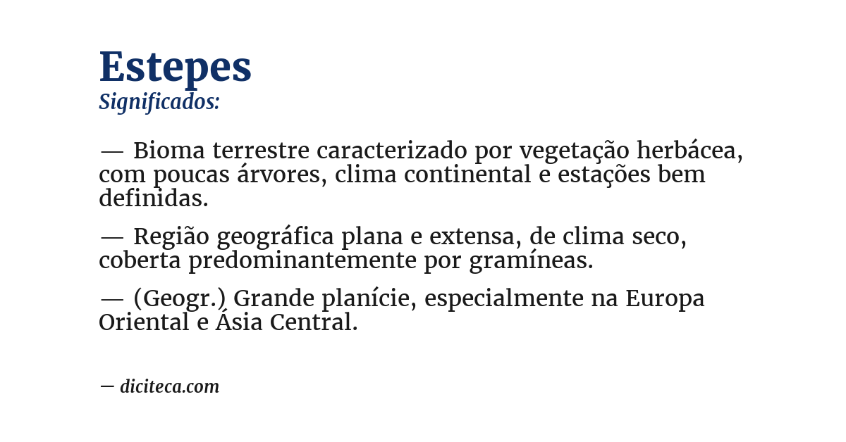 Significado de estepes