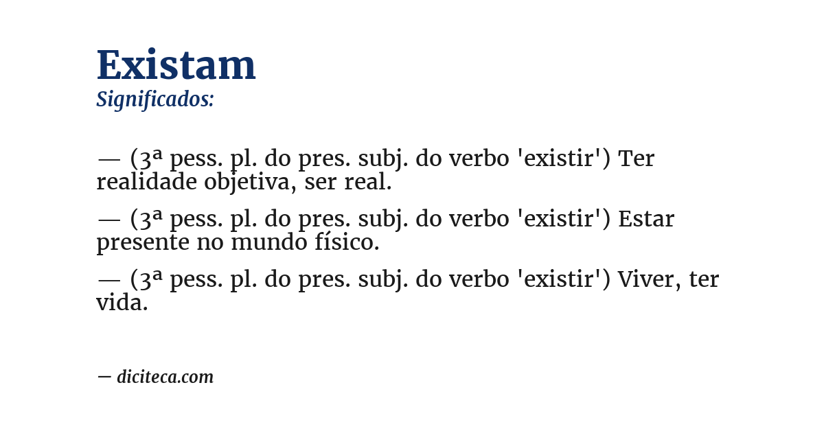 Significado de existam