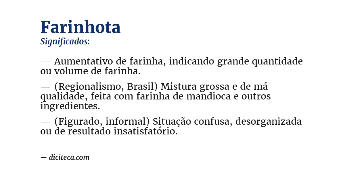 Significado de farinhota