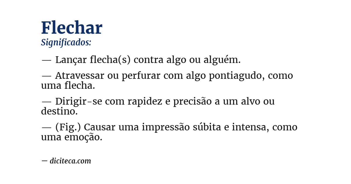 Significado de flechar