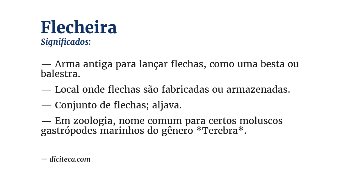 Significado de flecheira