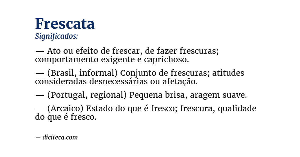 Significado de frescata