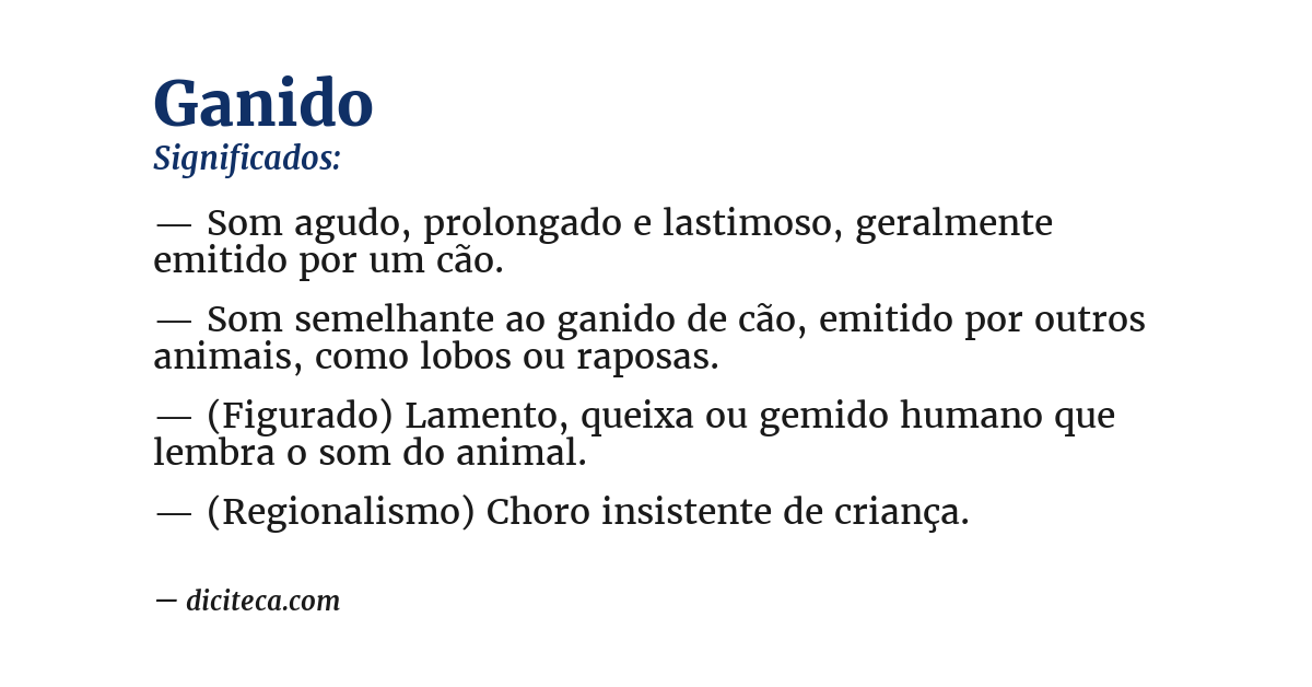 Significado de ganido