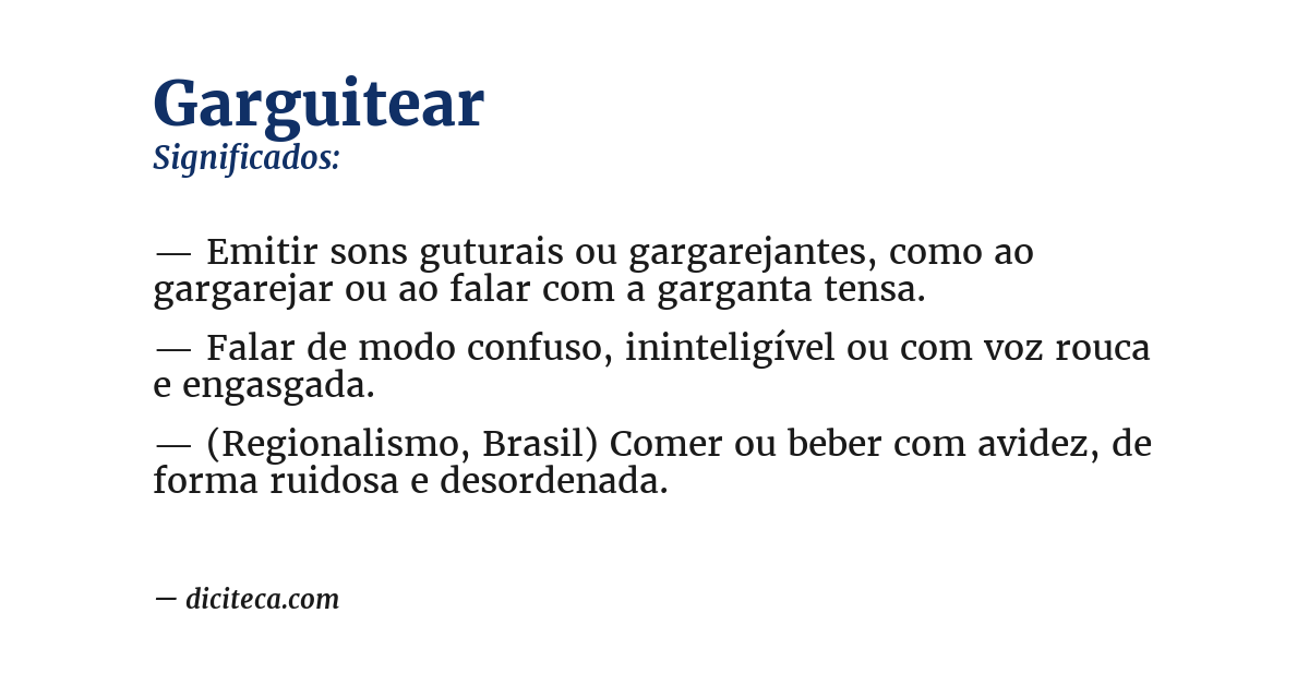 Significado de garguitear