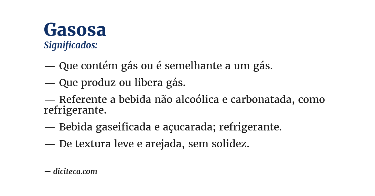 Significado de gasosa