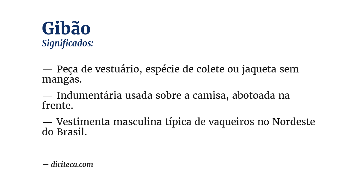 Significado de gibão