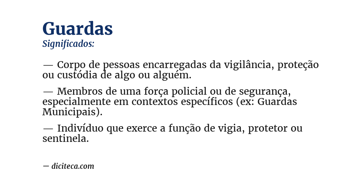 Significado de guardas