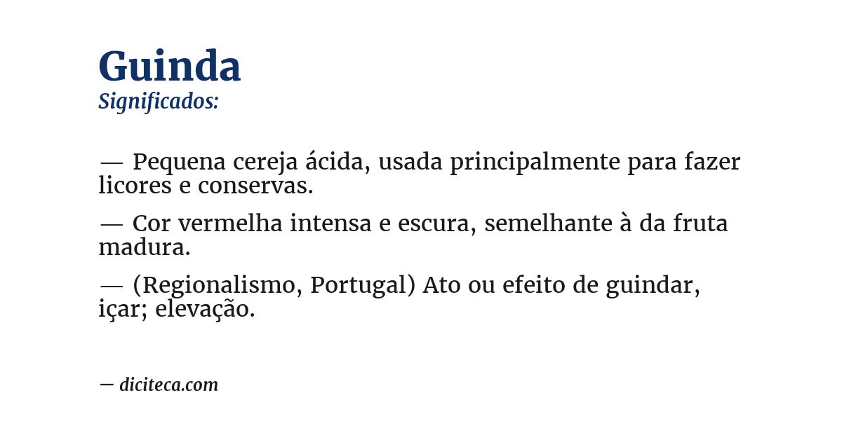 Significado de guinda