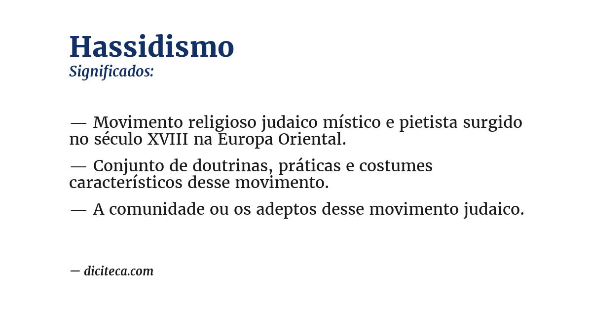 Significado de hassidismo
