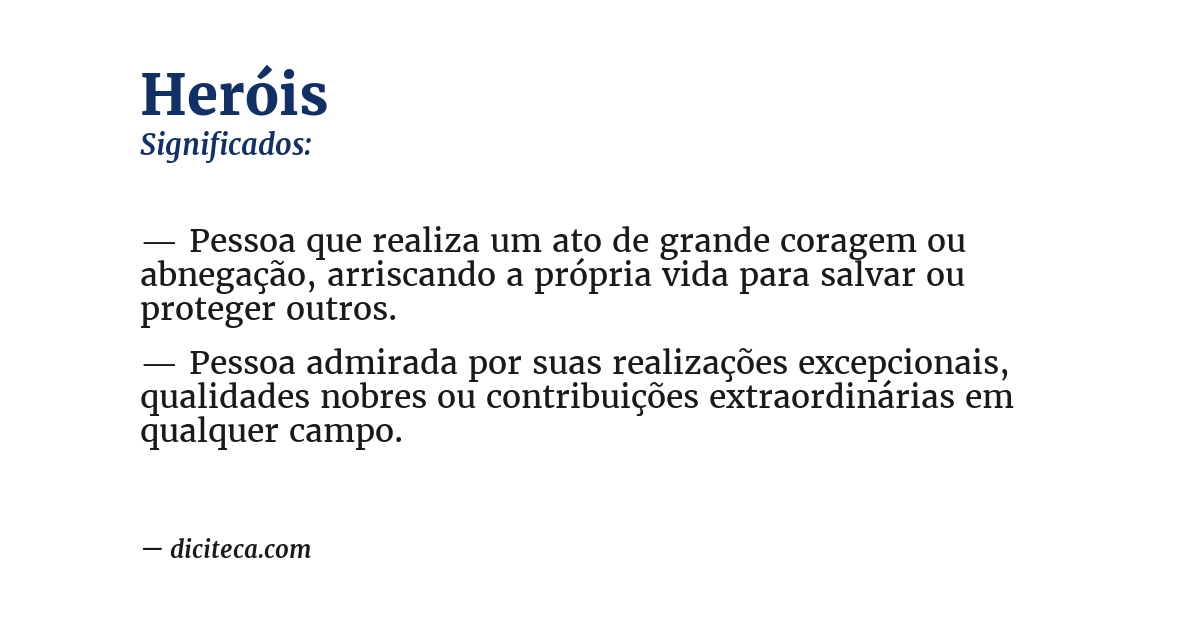 Significado de heróis