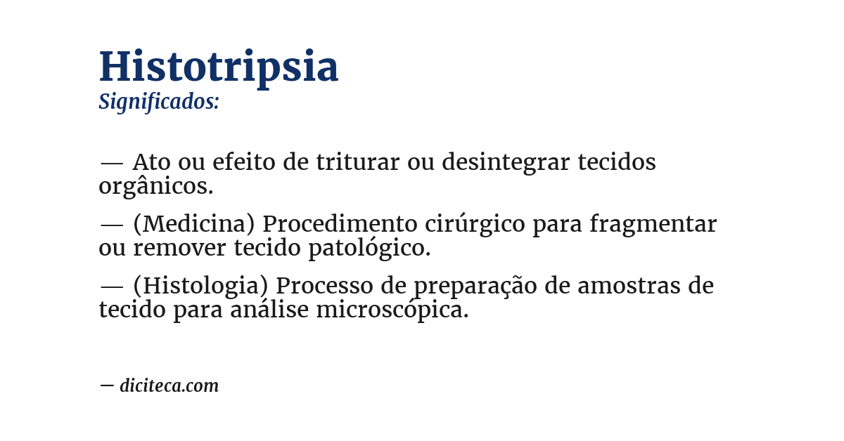 Significado de histotripsia