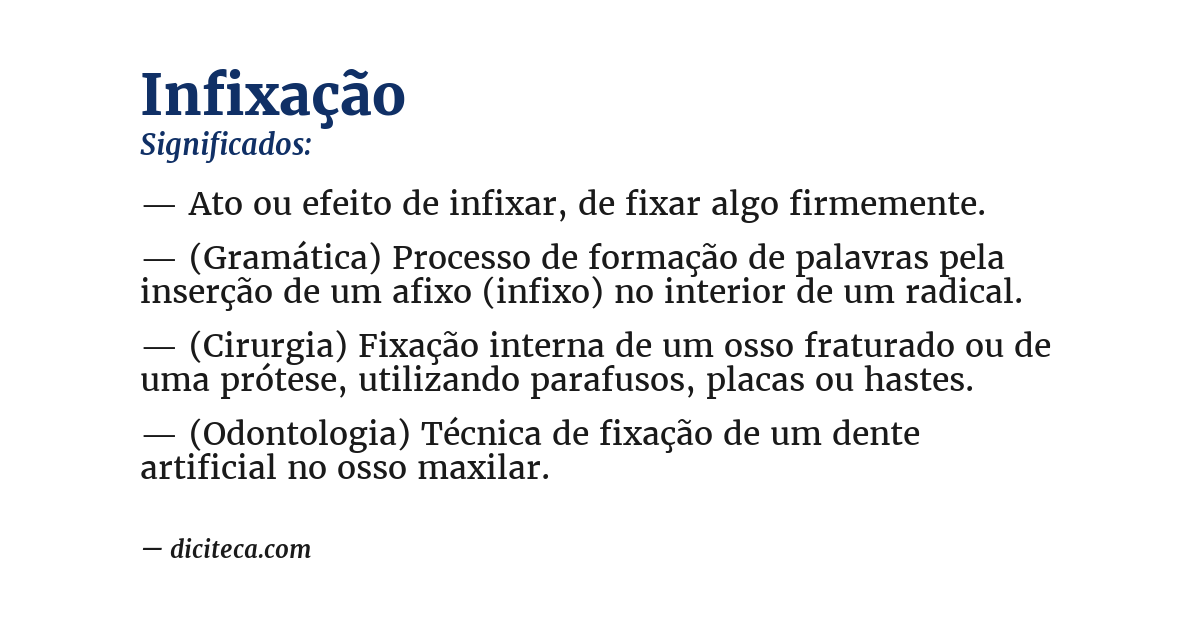Significado de infixação