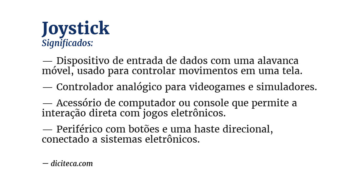 Significado de joystick