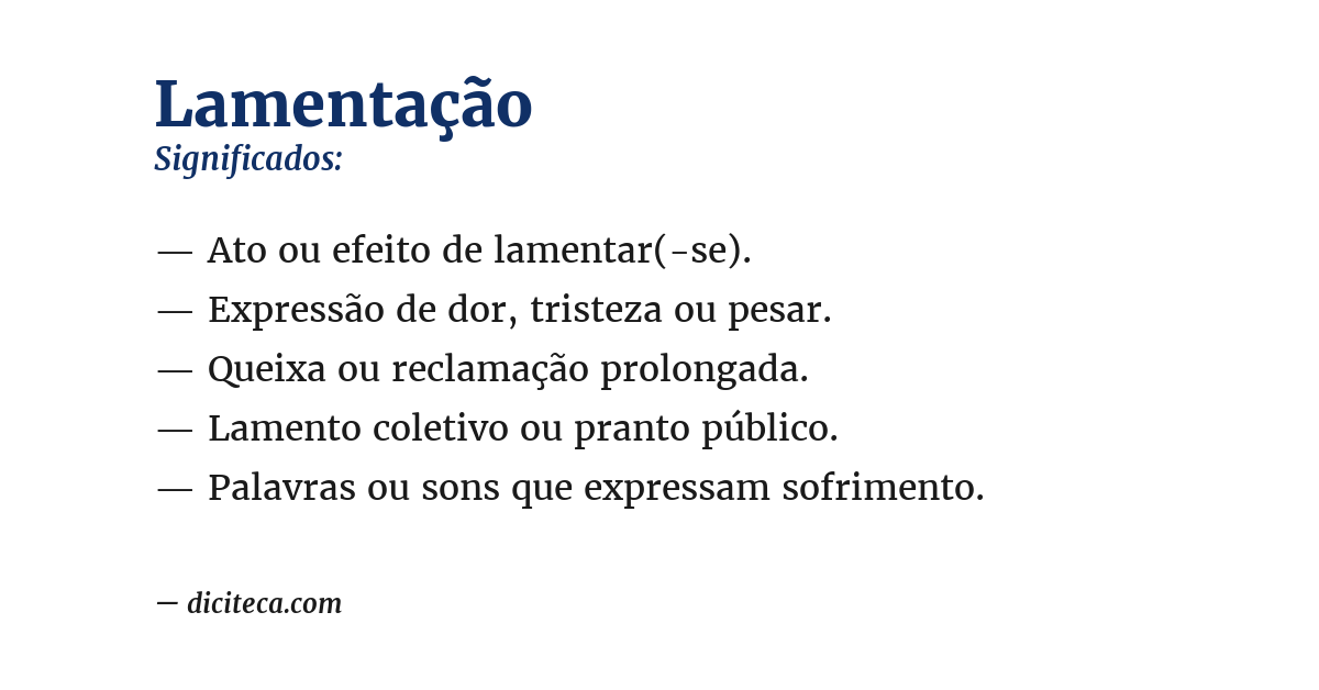 Significado de lamentação