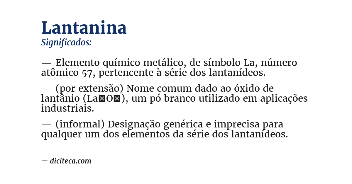 Significado de lantanina