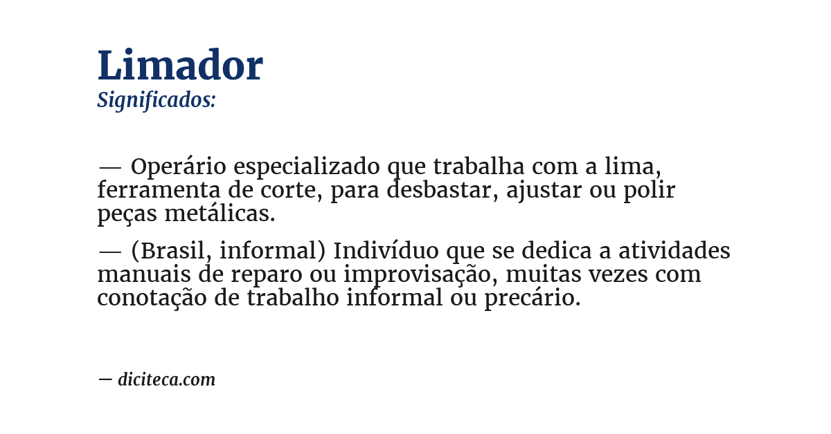 Significado de limador
