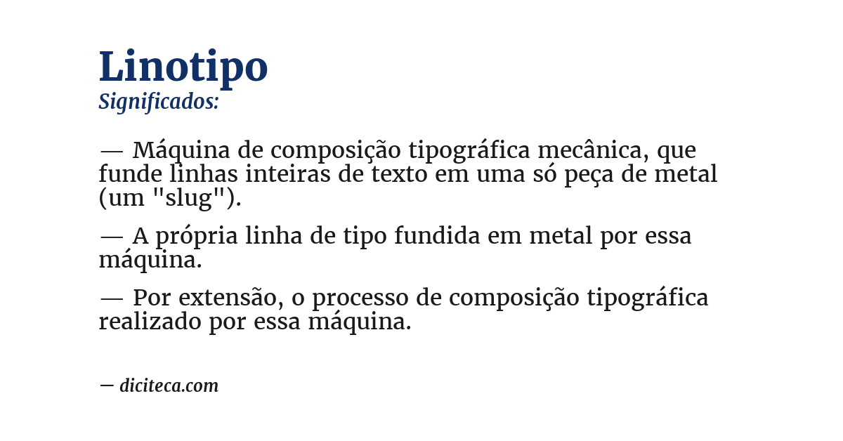 Significado de linotipo