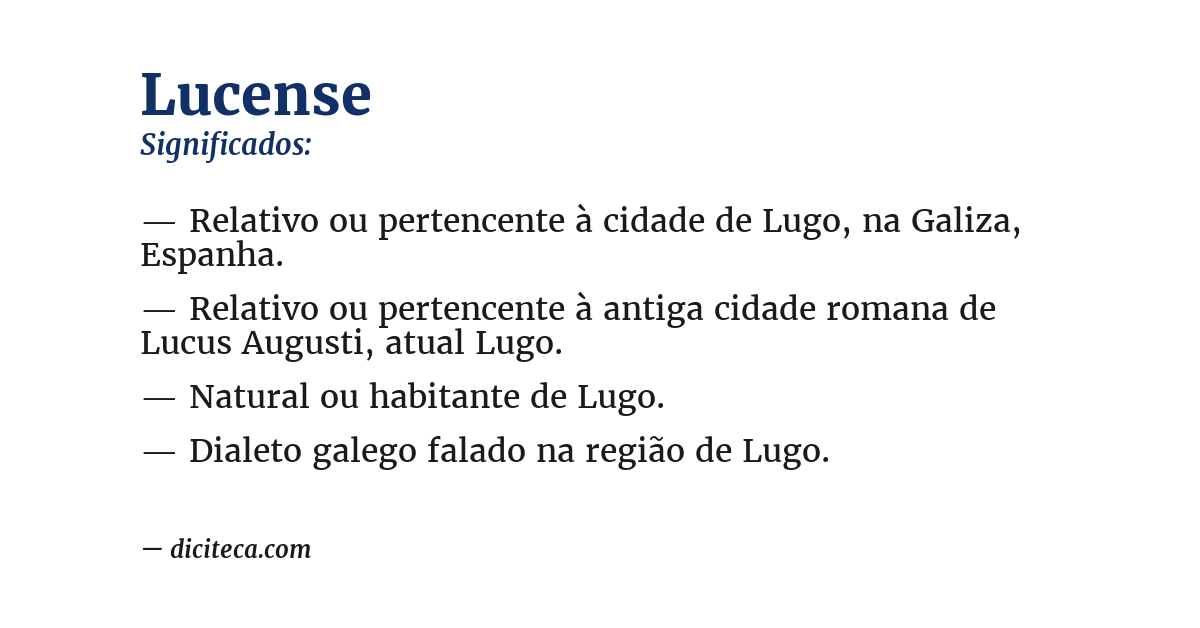 Significado de lucense