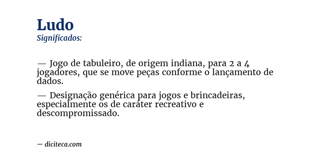 Significado de ludo