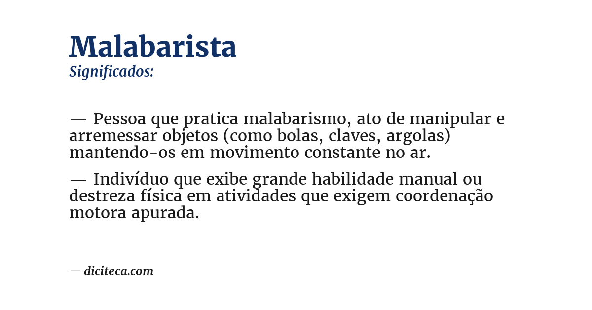 Significado de malabarista