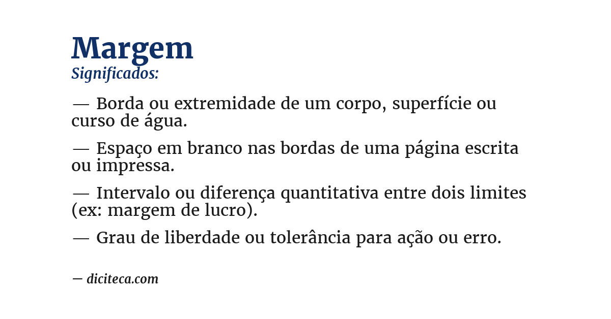 Significado de margem