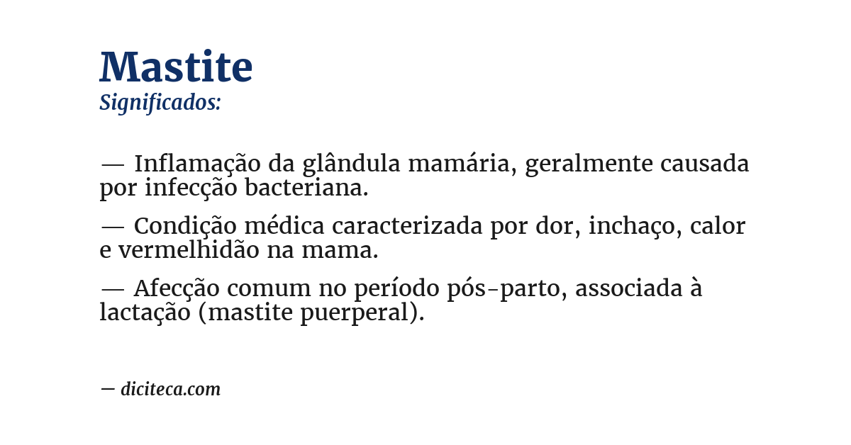 Significado de mastite