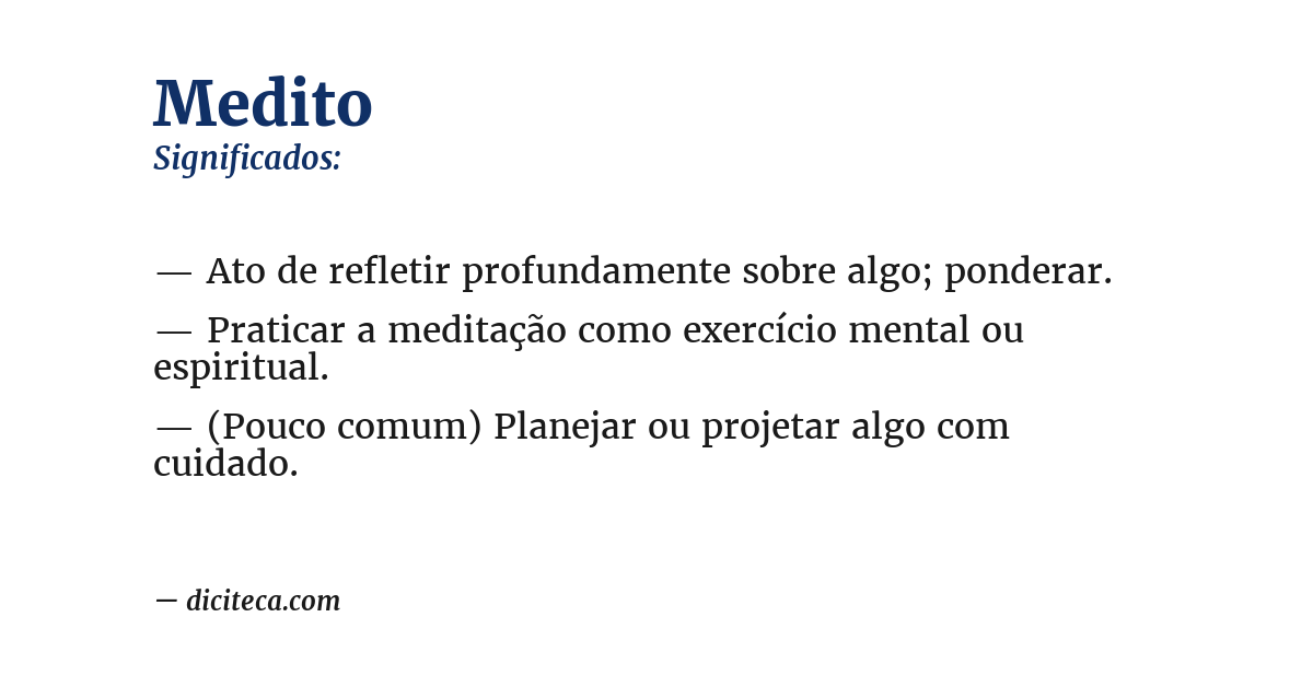 Significado de medito