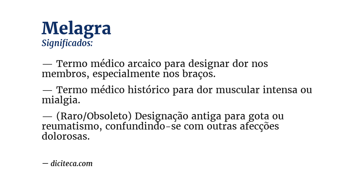 Significado de melagra