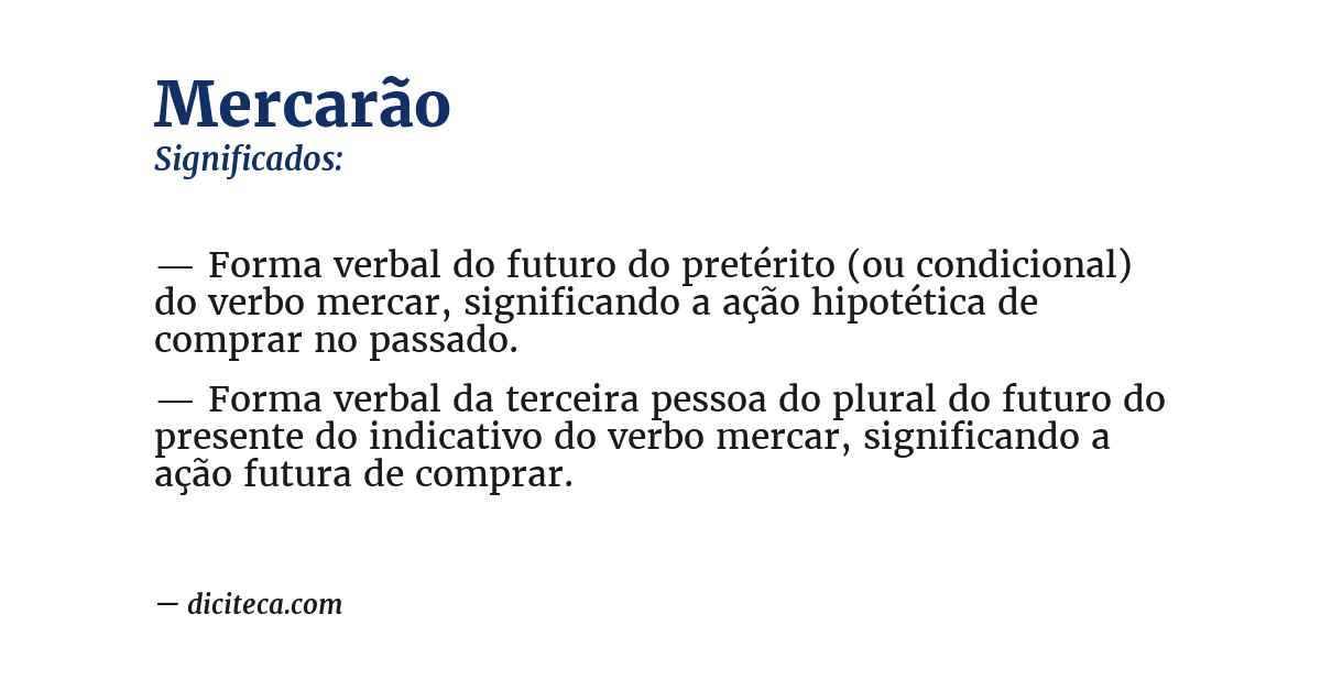 Significado de mercarão
