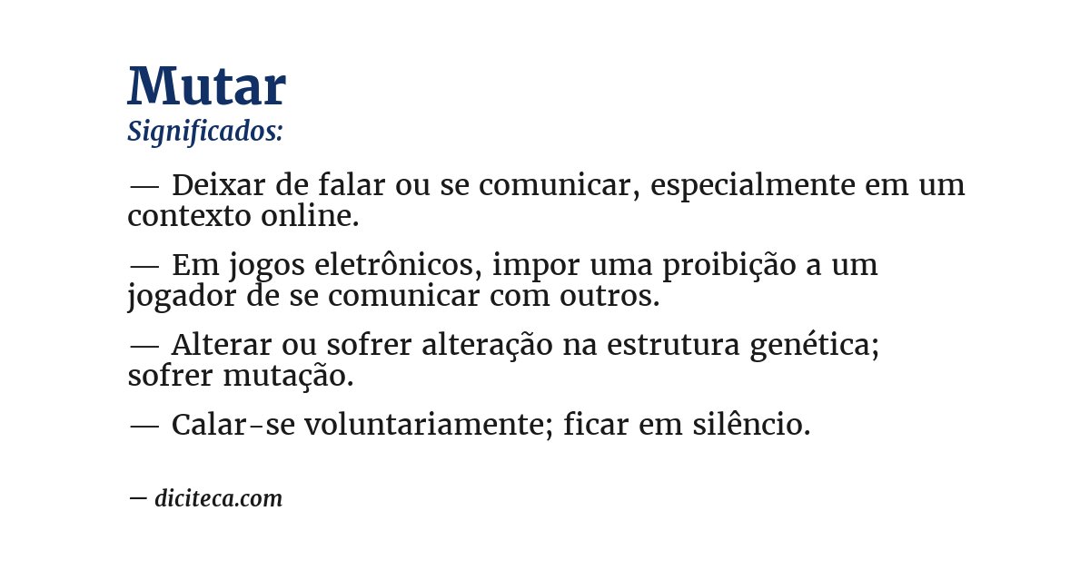 Significado de mutar