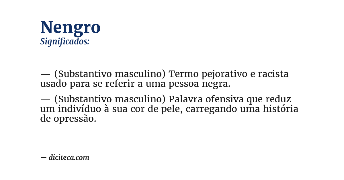 Significado de nengro