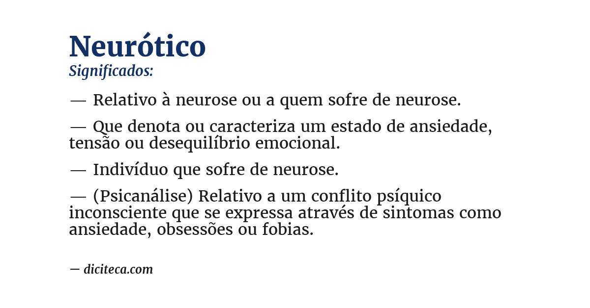 Significado de neurótico