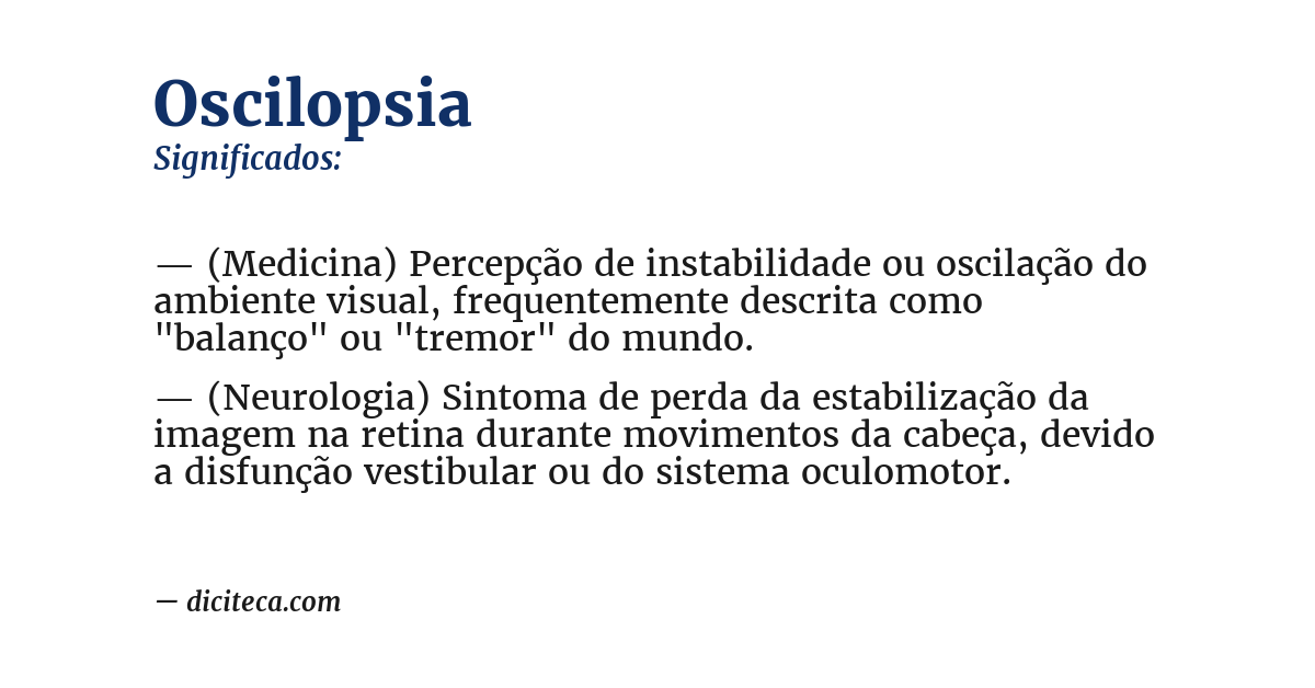 Significado de oscilopsia