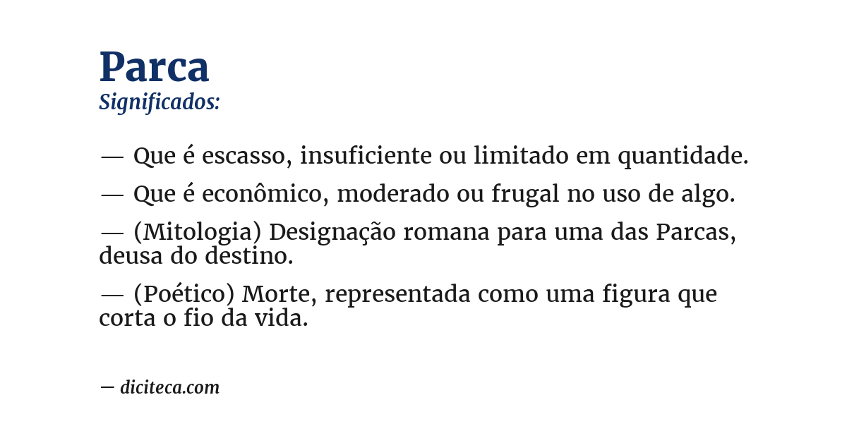 Significado de parca