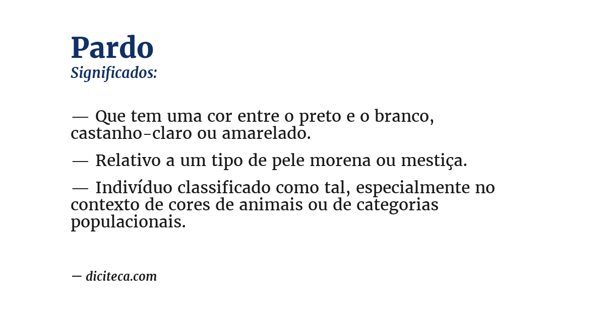 Significado de pardo