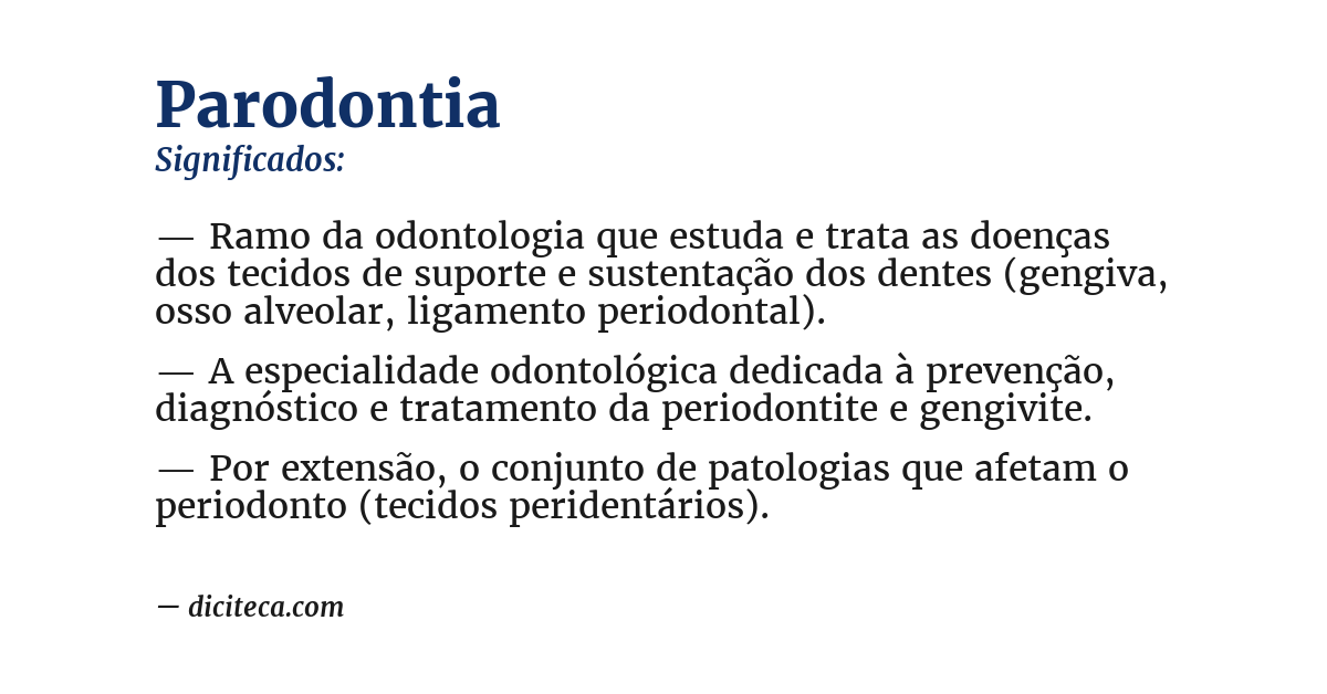 Significado de parodontia
