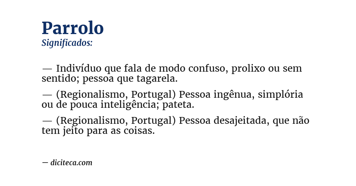 Significado de parrolo